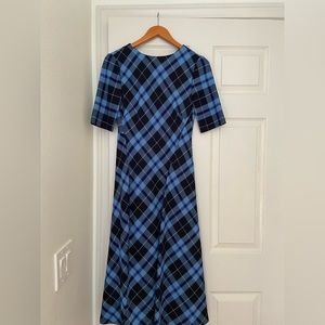Zara blue plaid dress